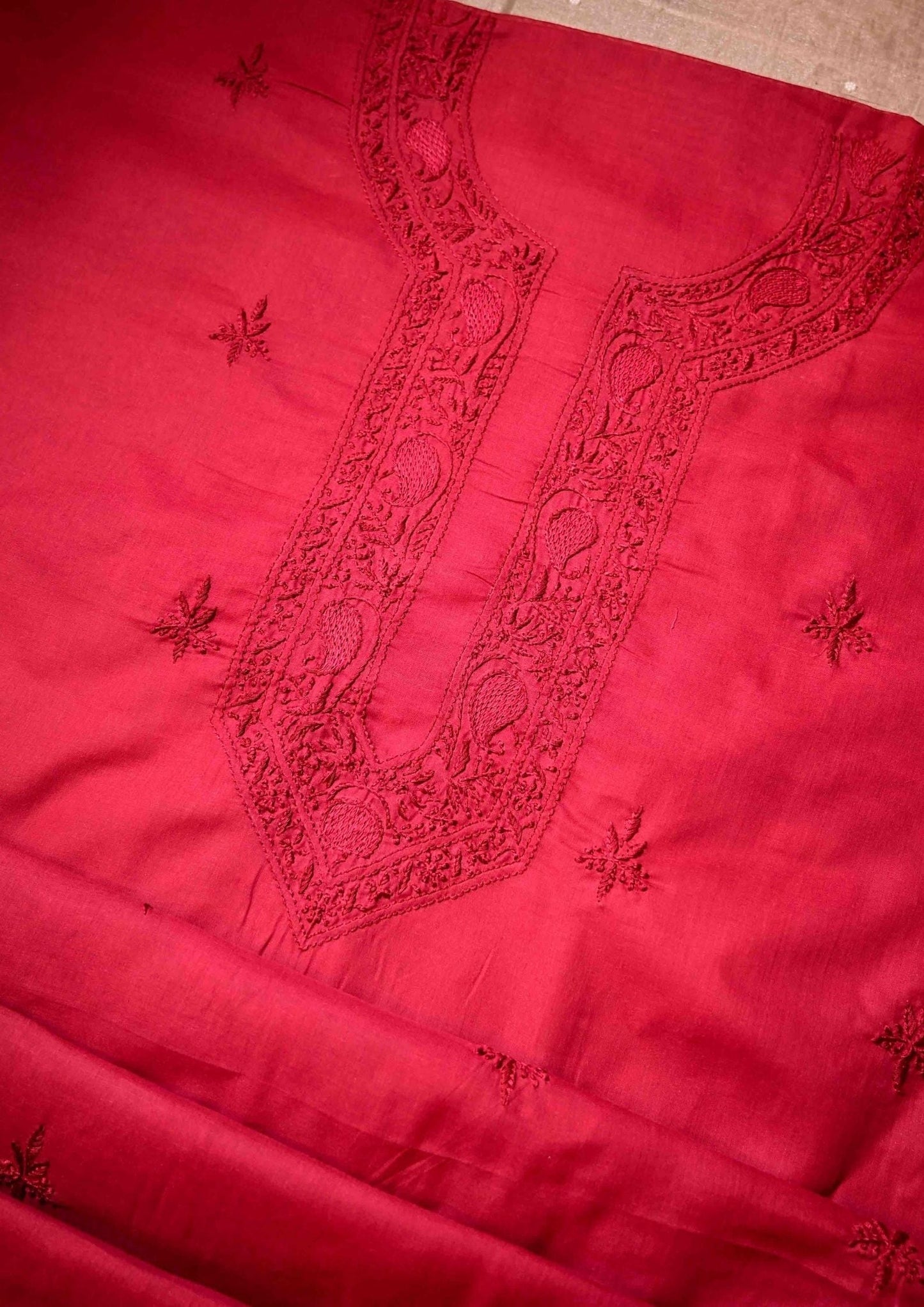 Cotton Chikankari Men's Kurta Material - SC247591