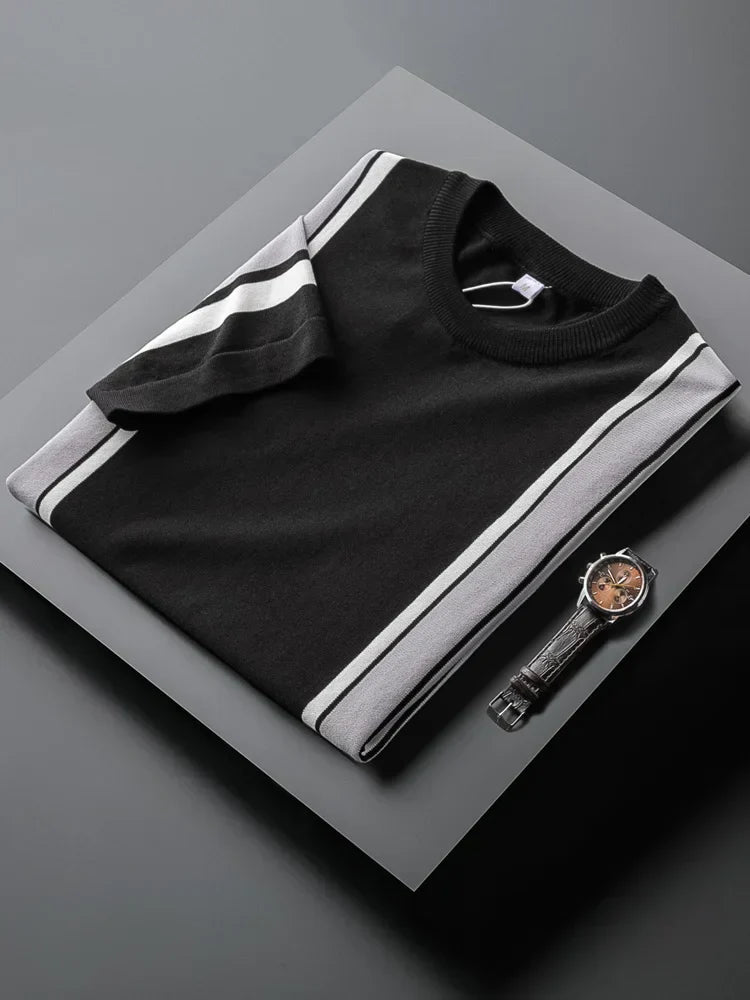 Men's Striped Summer Casual polo Tshirt