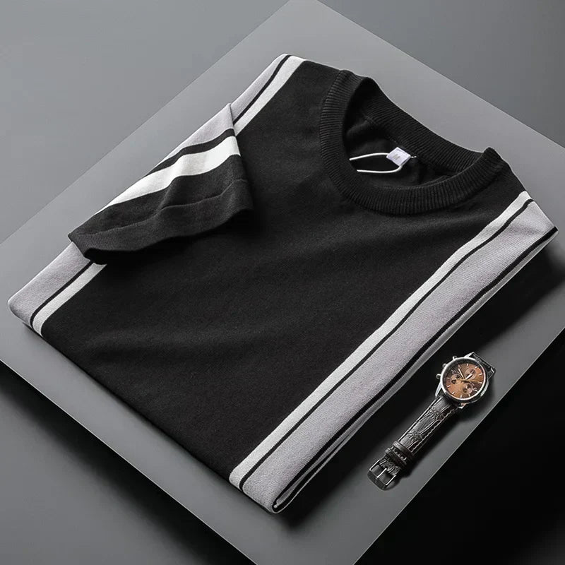 Men's Striped Summer Casual polo Tshirt