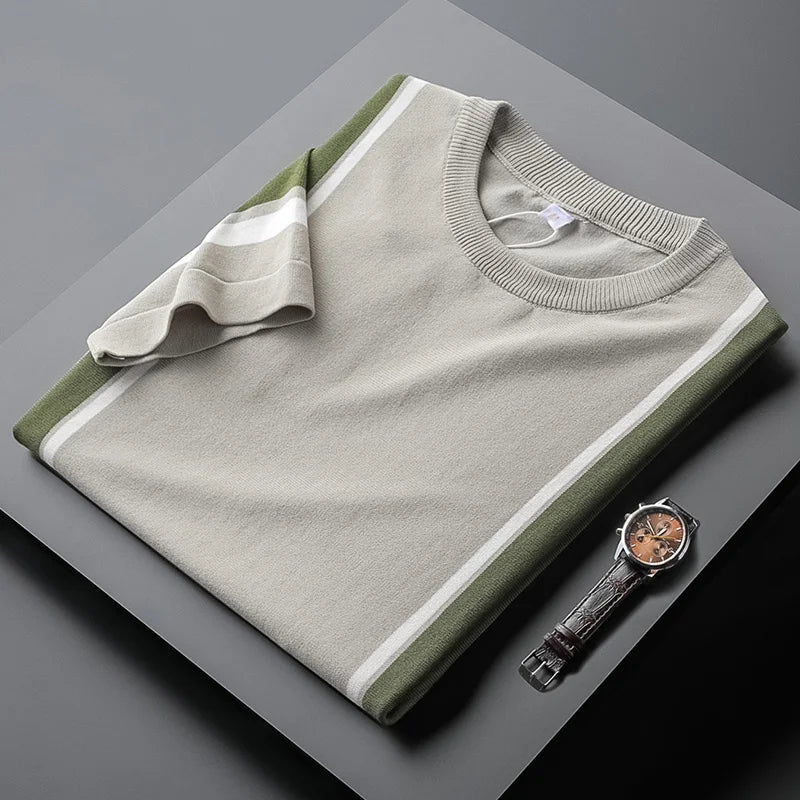 Men's Striped Summer Casual polo Tshirt