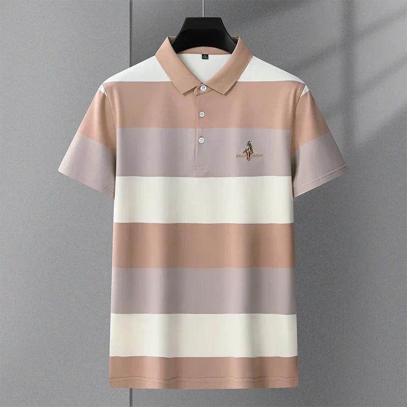 men's summer pure cotton breathable casual polo T-shirt