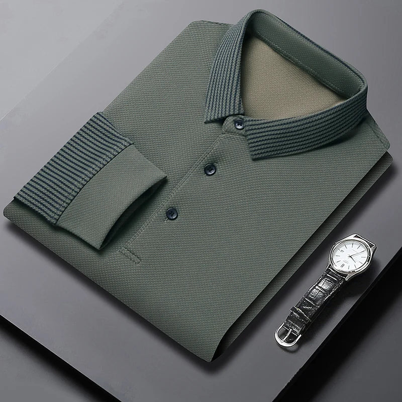 Men's Striped Lapel Fashionable Polo T-shirts