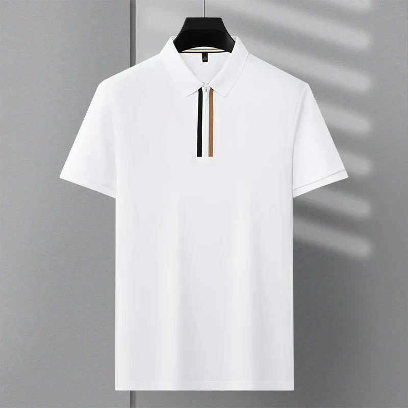 men's silk cotton breathable polo T-shirt