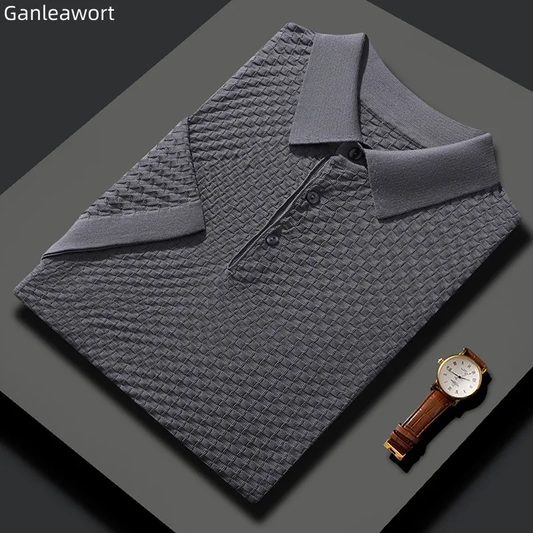 Men's Silk Polo T-Shirt – High-End & Breathable