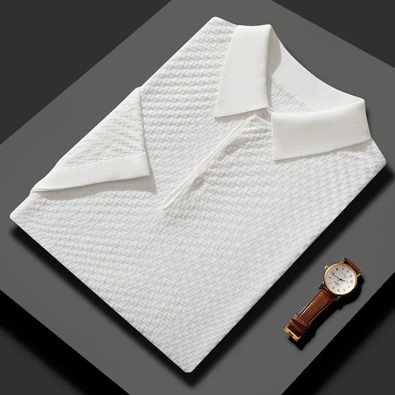 Men's Silk Polo T-Shirt – High-End & Breathable