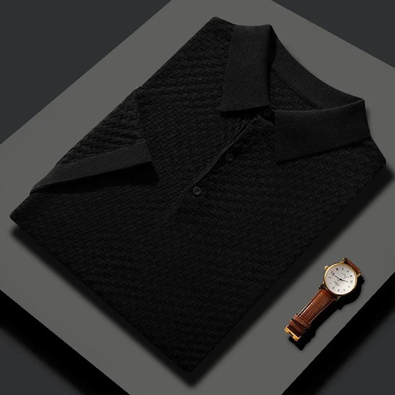 Men's Silk Polo T-Shirt – High-End & Breathable