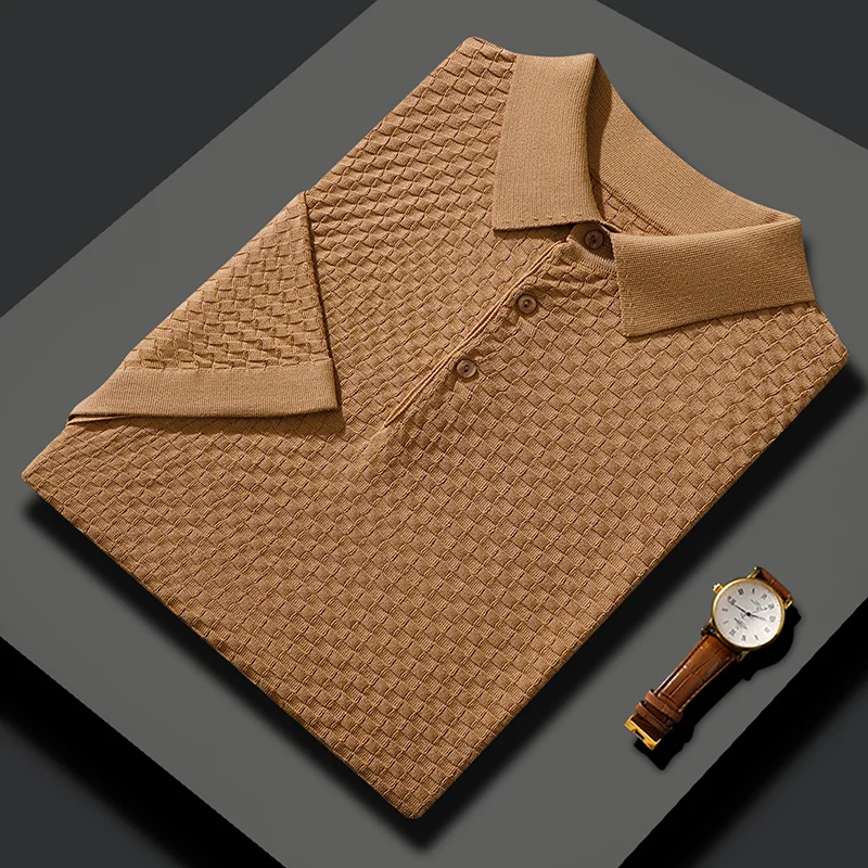 Men's Silk Polo T-Shirt – High-End & Breathable