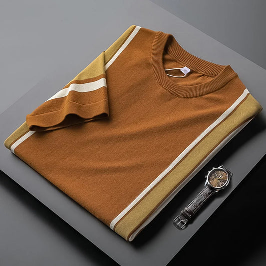 Men's Striped Summer Casual polo Tshirt