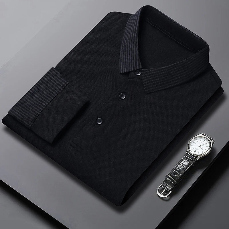 Men's Striped Lapel Fashionable Polo T-shirts