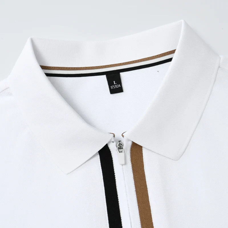 men's silk cotton breathable polo T-shirt