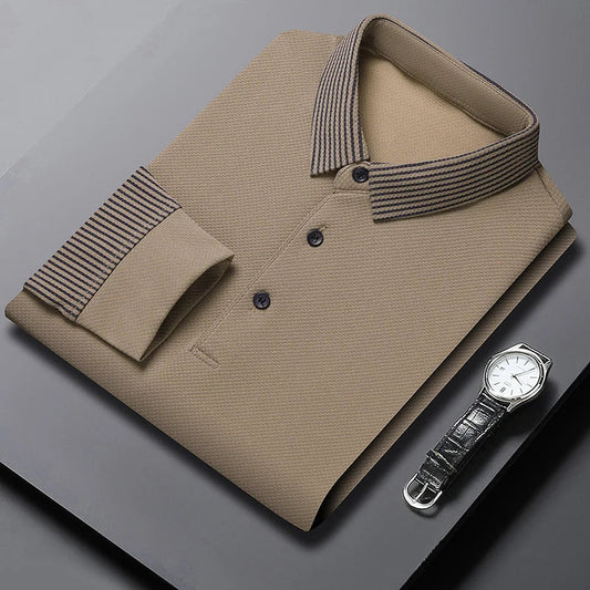 Men's Striped Lapel Fashionable Polo T-shirts