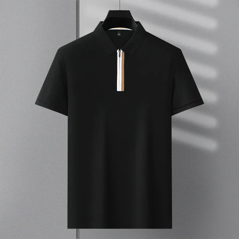 men's silk cotton breathable polo T-shirt