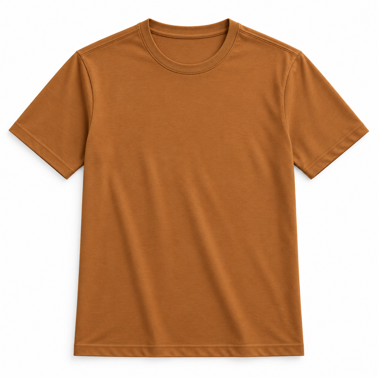 Combo Pack of (3) Men's Premium Round Neck Cotton T-Shirts Rust Orange, Dark Green, Burgundy Red - Image 4