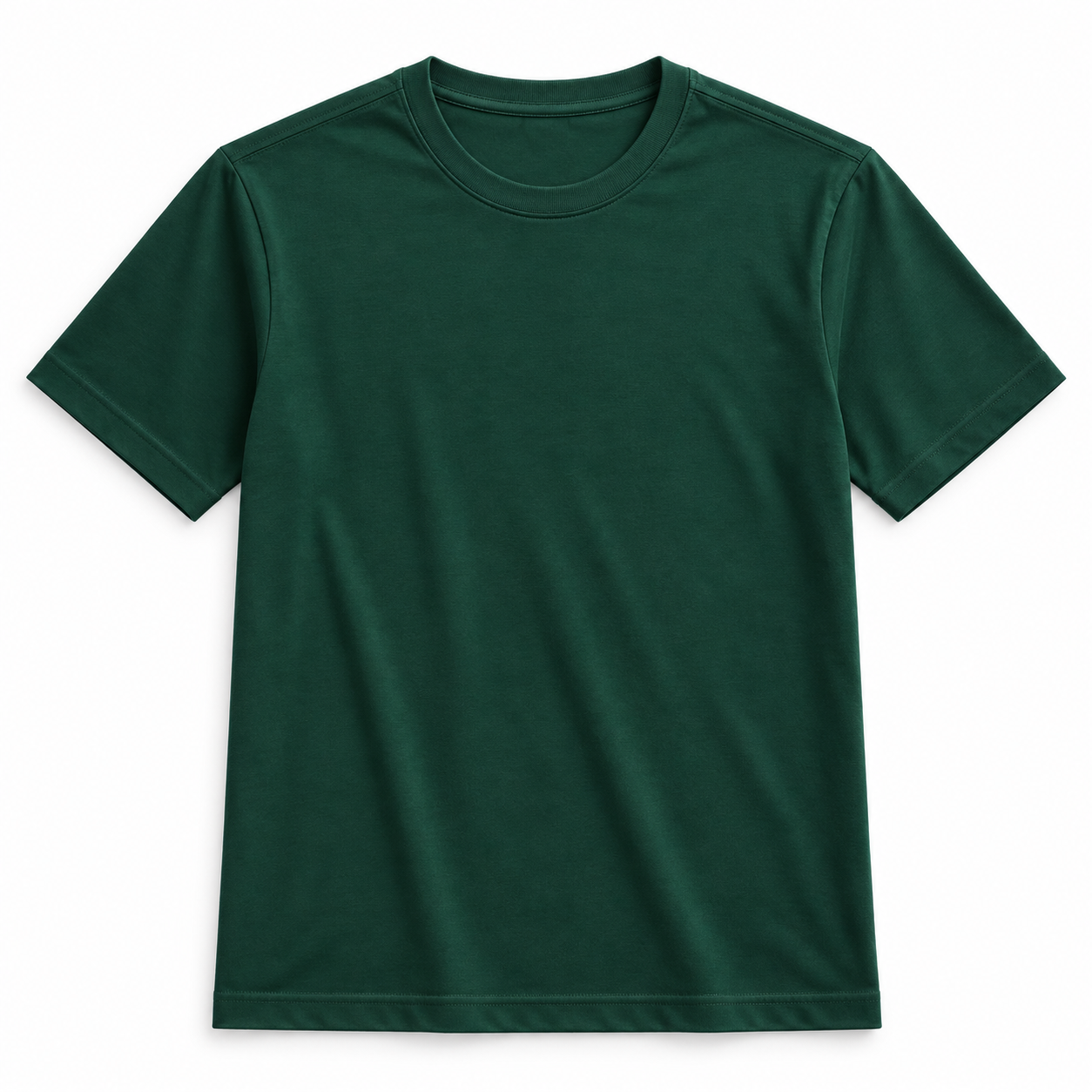 Combo Pack of (3) Men's Premium Round Neck Cotton T-Shirts Rust Orange, Dark Green, Burgundy Red - Image 3